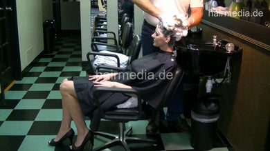 9028 Susie 2 backward shampooing by old barber in black salon