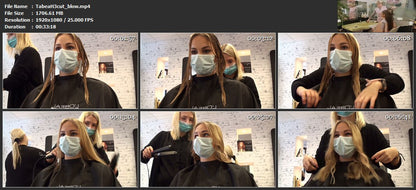 4115 TabeaH  Balayage torture Part 3, haircut and blow 33 min HD video for download