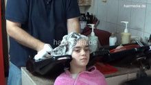 Carica l&#39;immagine nel visualizzatore di Gallery, 1190 Tea young girl 1 backward shampoo by barber backward