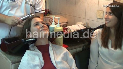 6196 04 Jelena hair ear and face shampooing by barber