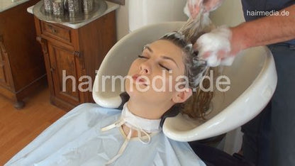 397 MajaS ASMR extrem long backward salon shampooing by barber
