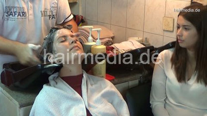 6196 04 Jelena hair ear and face shampooing by barber