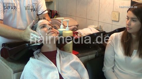 6196 04 Jelena hair ear and face shampooing by barber