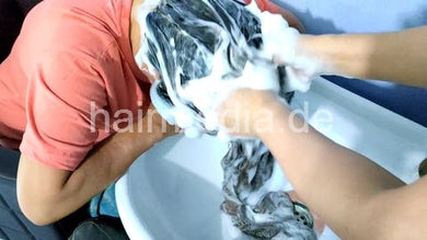 1163 01 ASMR forward shampoo hairwash in backward salon bowl