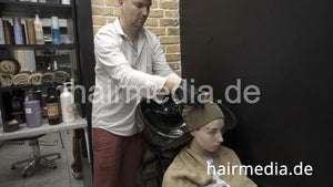 7200 Alexandra 18yo teen perm by Ukrainian barber 1 shampoo and treatment