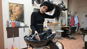 1171 Amal barberette self forward over backward salon sink shampooing