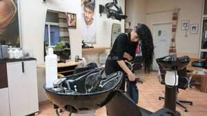 1171 Amal barberette self forward over backward salon sink shampooing