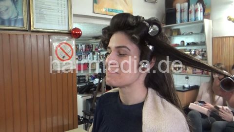 6207 06 NinaK haircut, wet set old fashion salon, earprotectors, faceshield