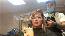 将图片加载到图库查看器，4117 Judy 0821 highlighting Part 4 haircut by barber