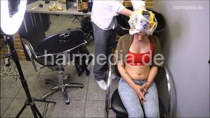 7200 Arnika hot Ukrainian singer perm by Ukrainian barber 2 perm procedure