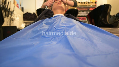 Inge TV unique large triple closure heavy nylon shampoocape e0139