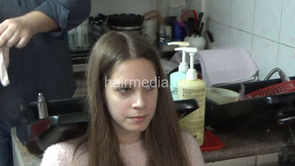 6207 07 Anja backward salon shampooing hair ear and face by barber