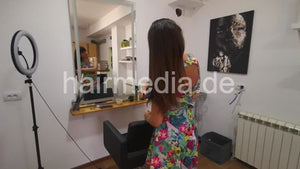 1155 Neda Salon 20210724 rinsing and blow dry style and straigtening iron