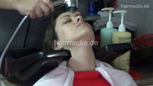 Load image into Gallery viewer, 6207 VanjaA in boots backward salon shampooing hair and ear by barber