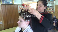 将图片加载到图库查看器，6207 young girls Masha 2 haircut undercut and wet set by mature barberette