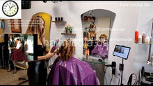 Cargar imagen en el visor de la galería, 1050 220424 Zoya doing AngelikaS, shampoo, styling, talkin
