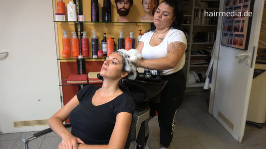 377 AgataK by Celine tatoo shampoogirl backward salon shampooing in black bowl