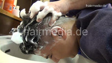 将图片加载到图库查看器，297 Alain 3 forward shampoo hairwash and style by barber Nico