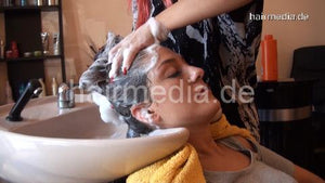 9071 AlisaF by Kia backward salon shampoo long hair wash