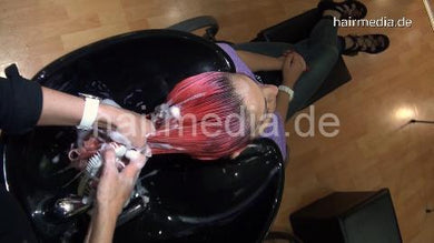 9071 Kia by Fitore 6 redhead fresh styled hair backward shampoo