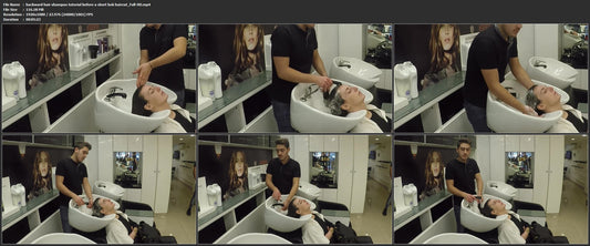 1062 backward hair shampoo tutorial before a short bob haircut