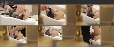 1062 backward woman hair shampoo and head massage