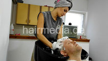 Load image into Gallery viewer, 1165 fresh shampooed barberette Neda shampooing and blow the barber cam 2