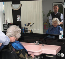 将图片加载到图库查看器，6066 grey hair 1 shampoo by barber forwardshampoo german bowls