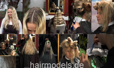 479 MarinaH long hair bleaching, shampoo, 123 min video 95 pictures DVD