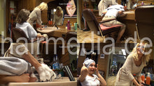 Laden Sie das Bild in den Galerie-Viewer, 8098 Claudia 7 strong forward hairwash salon shampooing by mature Dzaklina