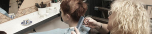 838 SandraZ Barbershop dry cut haircut on dry hair in barberchair