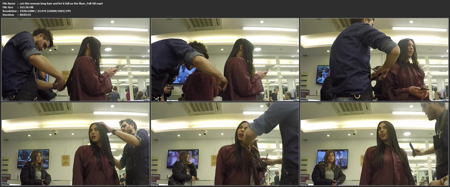 1062 cut this woman long hair and let it fall on the floor
