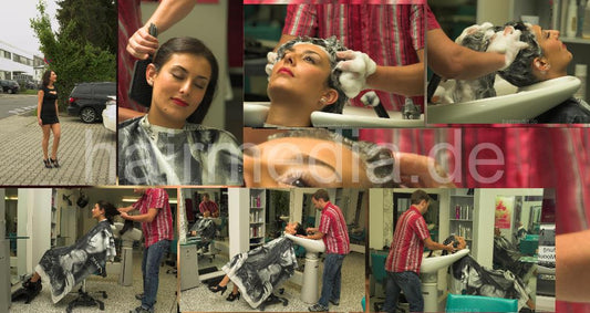 6127 JacquelineP hairwash and set by barber complete