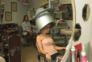 6129 03 EllenS strong vintage Darmstadt salon wet set in skirt and nylons