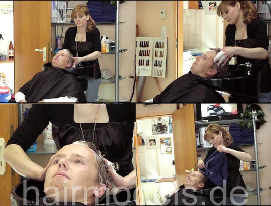 241 Duesseldorf boy backward shampoo by barberette 180 sec video for download