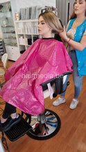 Load image into Gallery viewer, Inge TV unique thick and heavy shampoocape pink pvc e0127