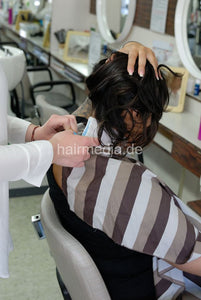 Inge TV unique nylon haircutcape hook closure saloncape e0135