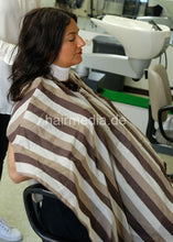 将图片加载到图库查看器，Inge TV unique nylon haircutcape hook closure saloncape e0135
