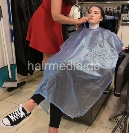 Inge TV unique XXL large shiny rubber latex heavy tie closure shampoocape e0138