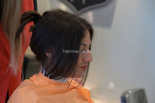 Load image into Gallery viewer, Inge TV unique triple closure orange salon and shampoocape e0143