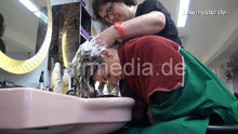 Load image into Gallery viewer, 6145 barberette MelanieGoe a forward hairwash at hairdresser salon