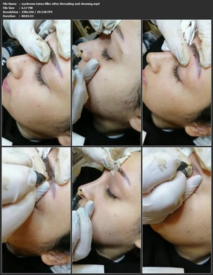 1062 eyebrows tatoo filler after threading and cleaning
