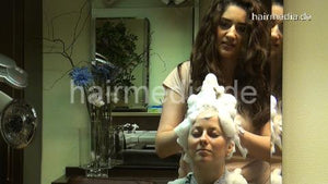 361 JuliaS 2 upright hairwash by OlgaO in vintage salon at forward bowl