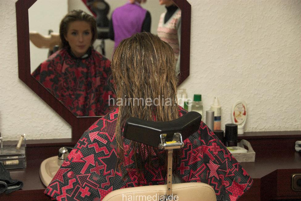 b023 KristinaB in boots 3 scalp massage by barber and blow dry