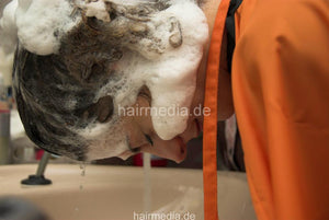 b025 Silvija large cape strong forward salon hairwash shampooing by KristinaB in apron