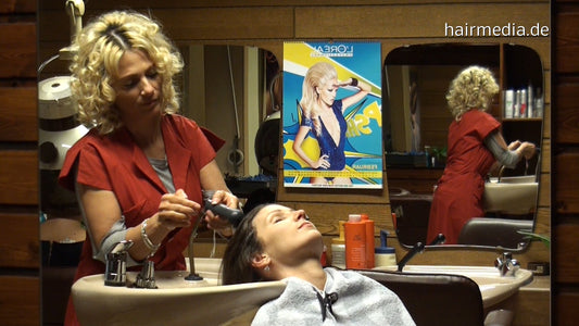 6158 SonjaG 1 backward salon shampooing by Dzaklina in overall and fresh curls