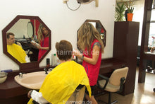 Load image into Gallery viewer, 287 1 barber got forward manner salon hairwash shampooing by KristinaB in red apron