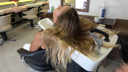 9089 LeaG by barber backward pampering shampooing ASMR