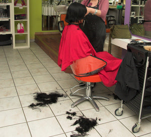 8051 4 cut haircut hair on floor