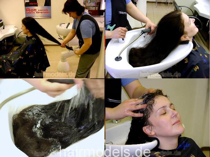 h056 Madeleine XXL hair 1 shampooing backward salon sink